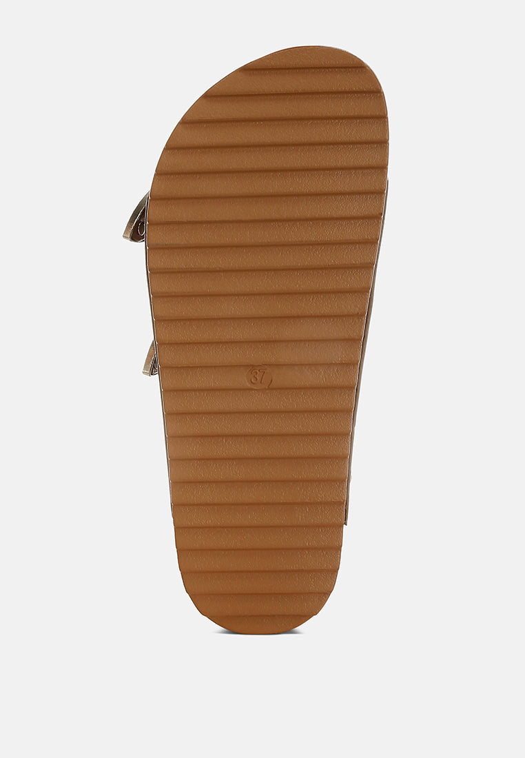Zaphod Faux Leather Flatform Slip Ons